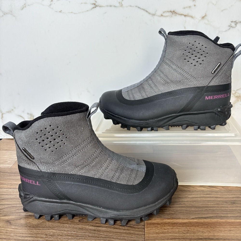Merrell Womens Thermo Snowdrift Boots 200g Size 5 Waterproof Zip Mid Shell Snow